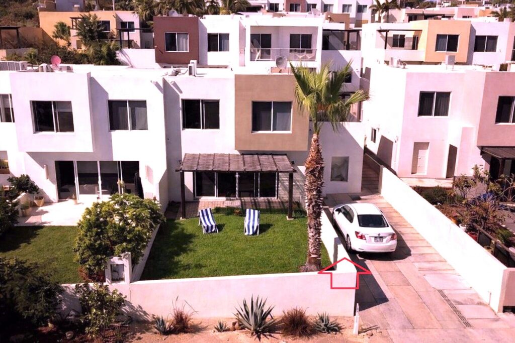 Los Cabos El Tule-Inland:General Great opportunity!! Beautiful turnkey home ideal for a couple or small family.Originally designed as a 3-bedroom home, the downstairs bedroom was opened up to create a TV room/family room. However, it can easily be closed off again and converted back into a third bedroom if desired.The home also offers space to build a third bathroom and a walk-in closet for the primary bedroom, adding even more comfort and value to the property.Enjoy a cozy front yard, perfect for children to play or for relaxing outdoors in the sunshine. The community also features a common area with a swimming pool, bathrooms, and BBQ area.Located in a secure gated community with 24/7 security, this home offers an excellent location between Cabo San Lucas and San José del Cabo, just minutes from Chilen – 2109 CERRADA CERRO DEL VIGIA, San Jose del Cabo, BS