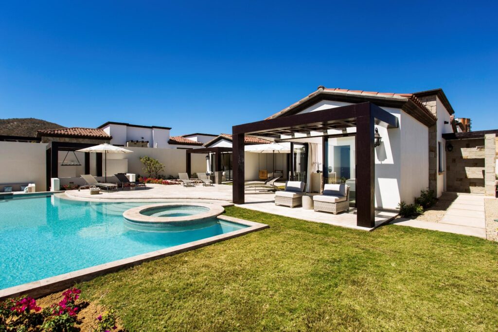 Los Cabos The Canyon Entre Piedras Welcome to The Canyon, San José del Cabo's only fully accessible master-planned community. This enclave of 39 Artigas-designed 4-bedroom homes offers three layout options, central air, four full baths, two-car carport, rooftop terrace with ocean – Espejo 4 bedroom estate home, Pacific, BS