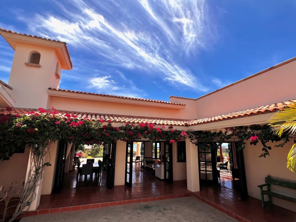 Los Cabos La Noria One of the first homes built in La Noria, within the amenity rich development of Puerto Los Cabos, this very unique two bedroom, two bath home, followed the Hacienda style's original design guidelines, with a large entry courtyard, rooms to the sides and opening to the main living area, kitchen and outdoor patio/deck.The initial concept and plans were designed with a third bedroom in mind, to be built at a different time, yet the functionality of the two bedroom house ended up suiting its owners well and thus house did not grow within the still remaining buildable area of the homesite.Subsequently, a second design concept was planned, to build a second level master bedroom with panoramic – Casa Doyle, San Jose del Cabo, San Jose del Cabo, BS