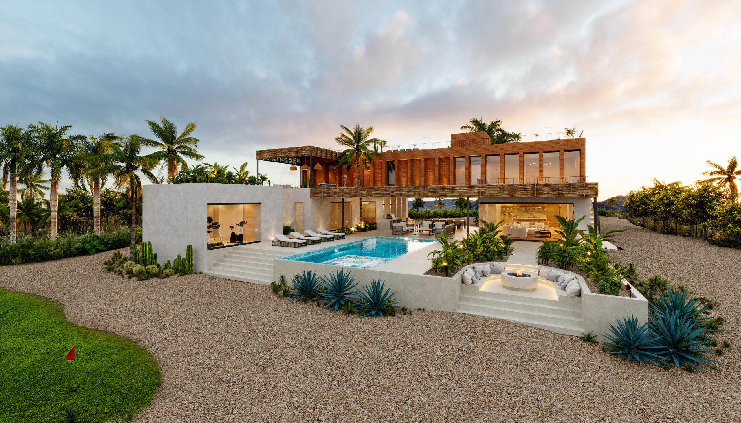 Los Cabos El Tule-Inland:General Rare investor opportunity in the San José Corridor. 2 luxury residences fully completed and move-in ready. 8 additional units with land secured and full blueprints in place -- ready to build to buyer's vision. At – 2-C Cerro del Vigia, Cabo San Lucas, BS